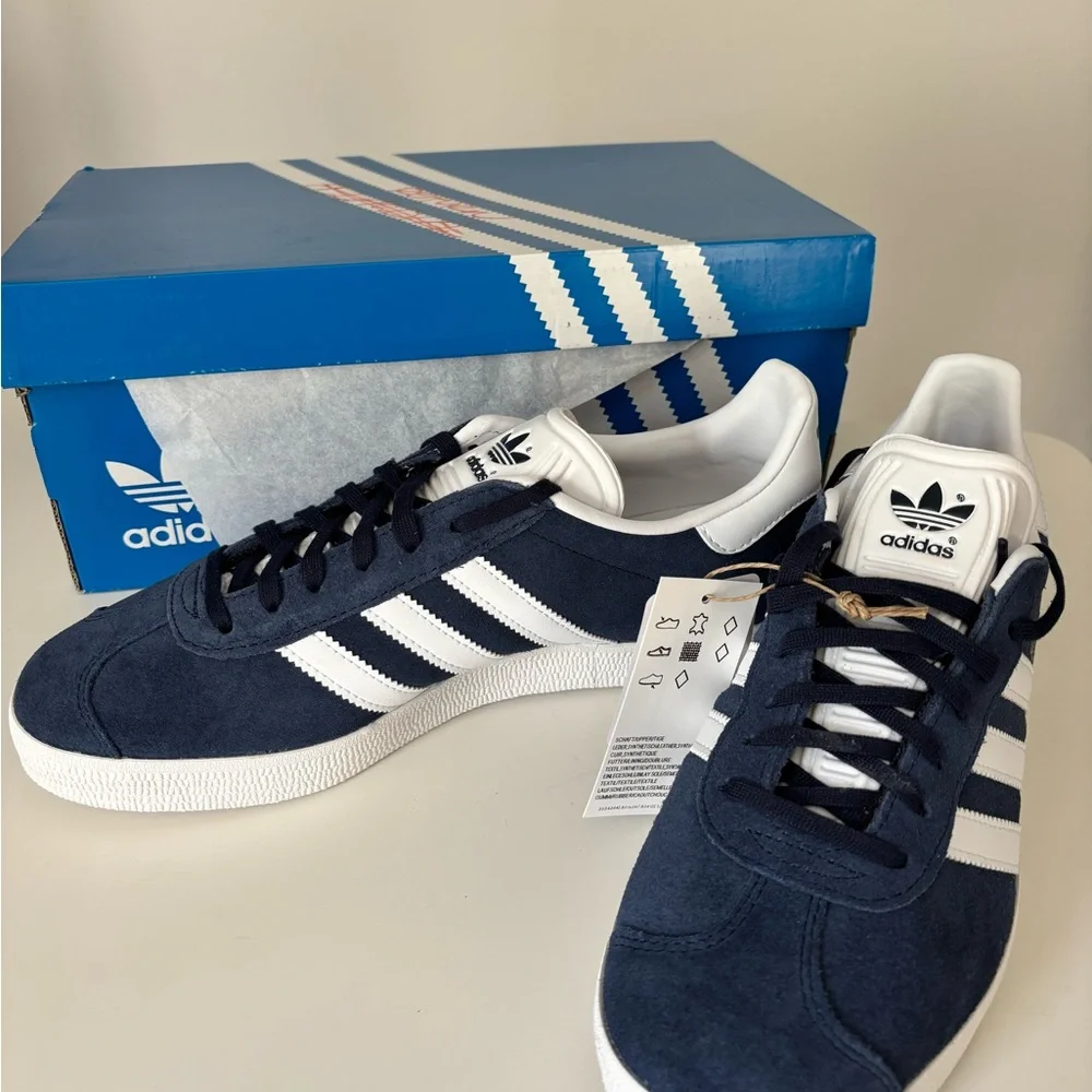 Adidas Gazelle Collegiate Navy & White brand new - Picture 6 of 6